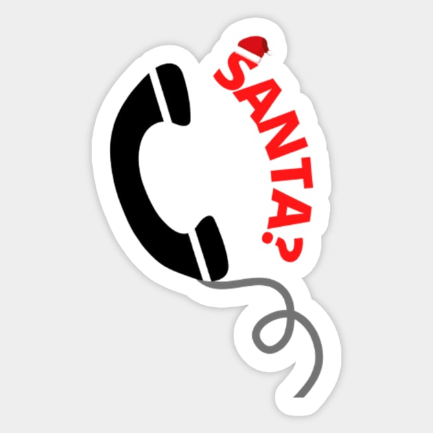 Santa phone Sticker by Noras-Designs